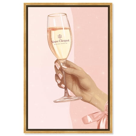A Toast to Glam Canvas Coquette Trendy Art by Art Remedy, Gold Frame, 36" x 54"