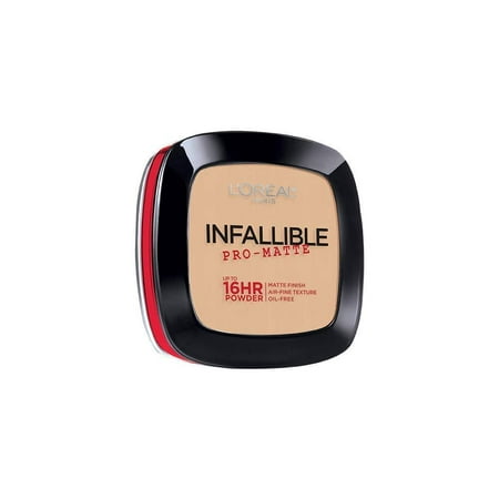 L'Oréal Paris Makeup Infallible Pro-Matte Powder, lightweight pressed face powder, 16hr shine-defying matte finish, absorbs excess oil and reduces shine, pro-look and long wear,