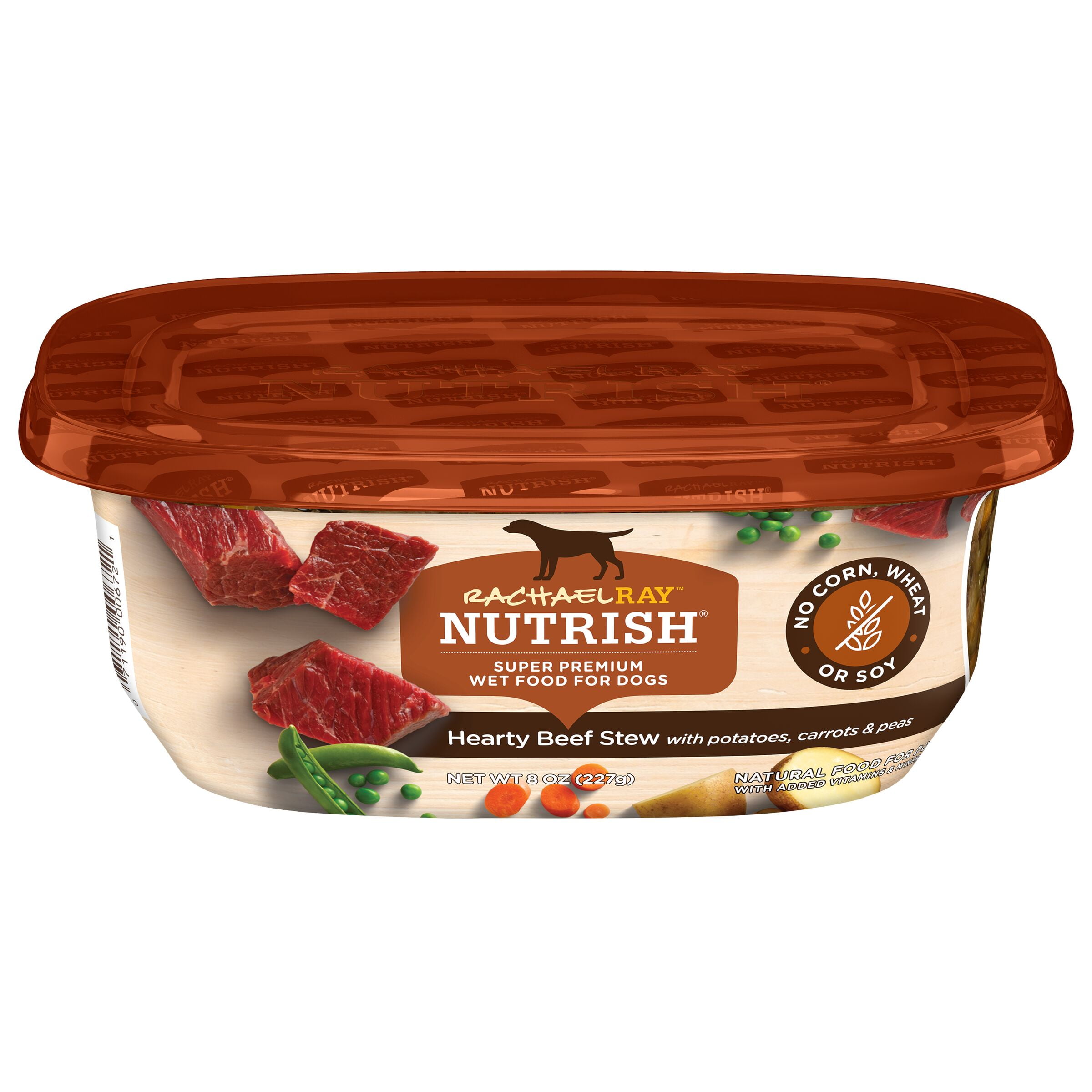 Rachael Ray Nutrish Natural Premium Wet Dog Food, Grain Free, Hearty Beef Stew, 8-Ounce Tub