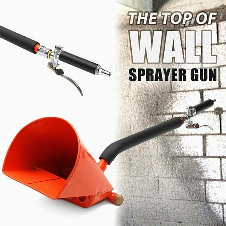 4 Jet Air Stucco Sprayer Plastering Sprayer Cement Mortar Spray Gun Hopper Wall Paint Concrete