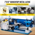 thumbnail image 3 of Torno de Banco de Precision VEVOR 7x12 Metal Lathe 7'x12' Velocidad 50-2500 RPM, 3 of 9