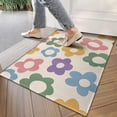 thumbnail image 4 of Colorful Daisy Flower Silhouette Pattern Door Rugs,Washable Non Slip Door Mats Indoor,Decorative Door Mats,Entry Mat Indoor for Entrance,Bedroom,Kitchen,Bathroom,17"x30", 4 of 6