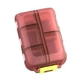 thumbnail image 2 of Paquete de 2-6 pastillas organizadoras de viaje Yuyangstore pastillero pequeño color rojo 2 piezas, 2 of 7