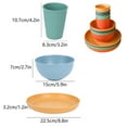 thumbnail image 3 of Danhjin Bowl Stacks Straw Vertical Grain Plastic Bowls And Cups Tableware Household Kitchen Rice Bowl Dinner Water Cup Plastic Tableware Set, 3 of 8