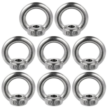 

8 Pcs Durable Eye Nut Stainless Steel Ring Nut Eyelets Nut Lifting Device Parts