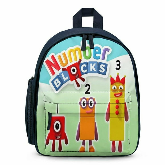 Numberblocks Cartoon Backpack Large Capacity Portable Anime Cute Lightweight Outdoor Travel Backpack Large Capacity Bag Casual Travel Backpack