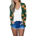 thumbnail image 4 of Halloween Cardigan for Women Long Cute Print Fall Sweaters Long Sleeve Open Front Irregular Lightweight Cardigans, 4 of 6