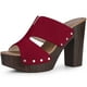 thumbnail image 1 of Sandalias de Plataforma Slip on con Tacones altos para mujer Perphy Borgoña 37, 1 of 2