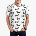 thumbnail image 2 of Balery Dachshund Dog Puppy Printed Men’s Short Sleeve Polo Shirt, Midweight Men's Shirt,Golf Polo shirts -XX-Large, 2 of 8