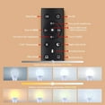thumbnail image 3 of A19 LED Bulbs with Remote Control, 800LM 9W (60W Equivalent) Bulbs,Stepless Dimmable 3000K-6000K,E26 Base,CRI 80+,2.4GHz,25000+ Hours Lifespan for Floor Lamp Home Decor,4 Bulb & 2 Remote, 3 of 7