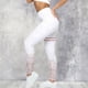 thumbnail image 2 of Impresión de pantalones de cintura alta carrera Ejercicio Ejercicio Fitness Yoga Deportes Leggings Adelgazamiento Casual Tobillo Longitud Pantalones Blanco L seitruly AP004582-03, 2 of 7