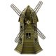 thumbnail image 1 of Metal Windmill Decoración para el hogar de la estantería de la estantería de la estantería estatua del molino del viento, 1 of 5