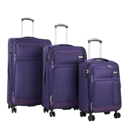 American Green Travel AGT Hamilton 3-piece Expandable Laptop and Tablet Spinner Luggage