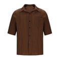 thumbnail image 1 of pstuiky camisetas de hombre, Camiseta deportiva informal de cuello redondo y color liso para hombre, lavada y desgastada camisas casuales para hombre m, 1 of 8