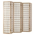 thumbnail image 2 of Japanese Style 6-Panel Room Divider, Wood Folding Screen for Indoor Privacy, Home & Office Partition, 2 of 11