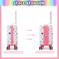thumbnail image 3 of Carry on Hardshell Luggage Sets with Wheels Travel Essentials for Kids,Suitcases for Girls with Wheels Travel Pillow Airline Approved 16 Inch, 3 of 7