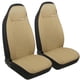 thumbnail image 1 of Fundas de asiento delantero GIANT PANDA de piel sintética universales, color beige, 1 of 9