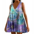 thumbnail image 2 of Qiopertar Nouvelle Robe Courte Décontractée Sans Manches à Col en V Imprimée pour Femmes en Solde Livraison Gratuite à Moins de 5$ jusqu'à 90 % de Réduction, 2 of 6