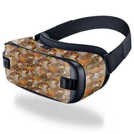 Skin Decal Wrap Compatible With Samsung Gear VR (2016) Pheasant Feathers