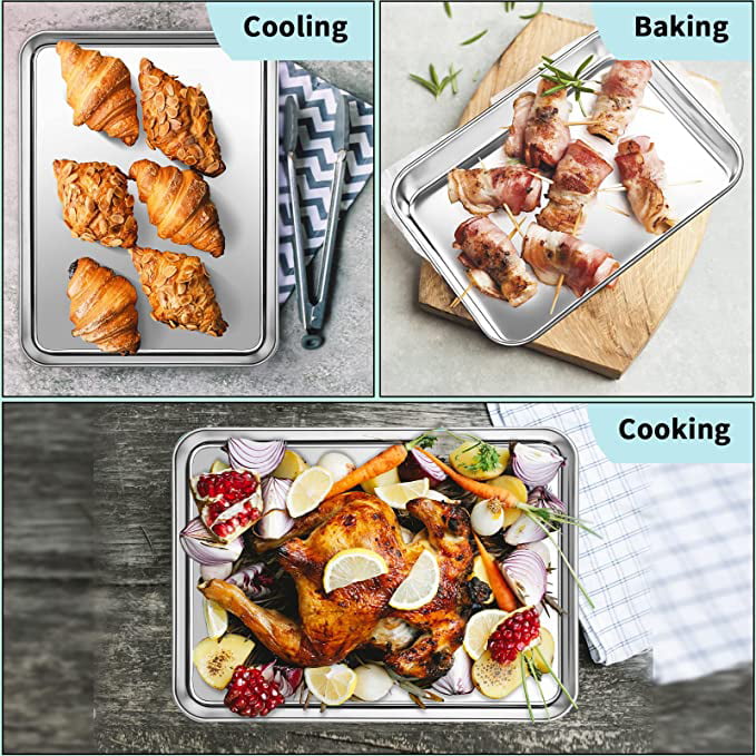 Roofei Baking Sheet with Cooling Rack Set(1 Baking Pan+1 Baking