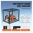 thumbnail image 5 of Sports Ball Storage Cart - Lockable Rolling Cage for Basketballs, Soccer Balls & Volleyballs - Steel Organizer for Gym, School, Garage - Indoor/Outdoor, 5 of 7
