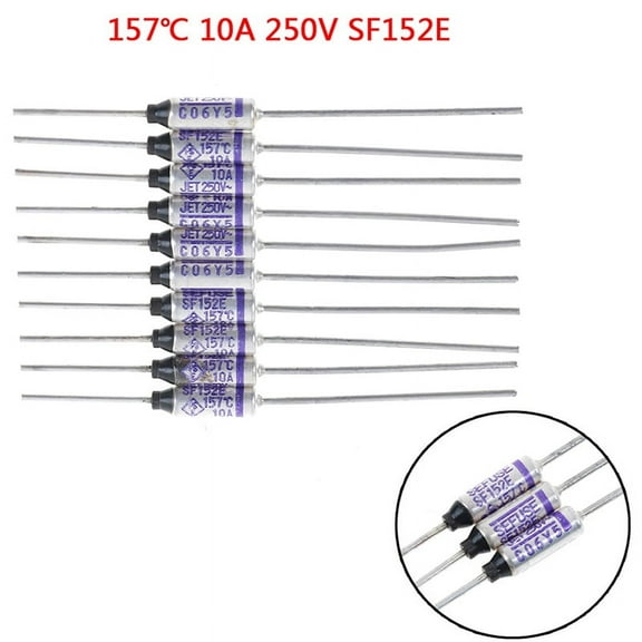 10Pcs SF152E SEFUSE cutoffs thermal fuse 157°C 157 degree 10A 250V