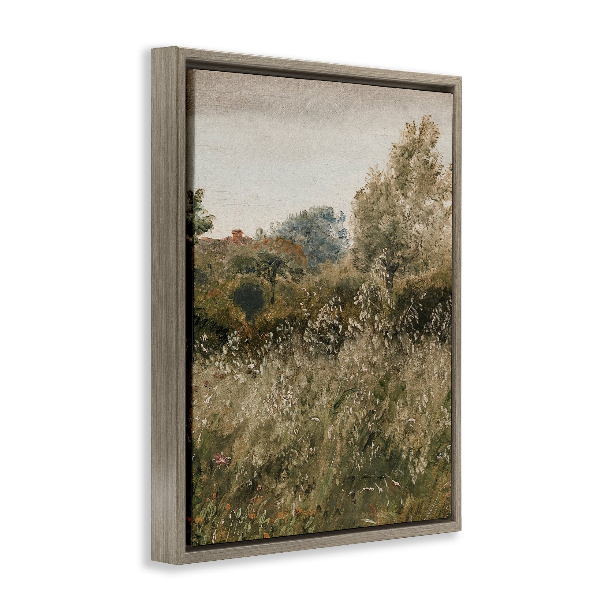 Thicket in Countryside Brown Framed Floater Canvas Wall Art, design by Lettered and Lined