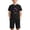 Black, variant on ZVAVZ 2 Piece Patrotic Outfits Boys Girls Cotton T-shirt and Shorts Set 4th of July Clothing Sets Independence Day Sweatsuit Set Pink 9 Years
