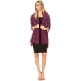 thumbnail image 5 of Sakkas Jona Women Soft Sheer Chiffon Bridal Wedding Evening Scarf Shawl Wrap Stole - Plum - 8018, 5 of 5