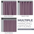 thumbnail image 3 of Superior Solid Blackout Back Tab Curtains, Set of 2, 26" x 63", White, 3 of 9