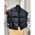 thumbnail image 3 of Chaleco Corto con cuello alto y bolsillos delanteros, Abrigo acolchado sin mangas con cremallera, ropa de abrigo, invierno y otoño, 2024, 3 of 5