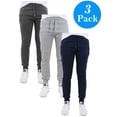 thumbnail image 4 of Men's Slim-Fit Jogger Sweatpants With Zipper Pockets (3-Pack), 4 of 5