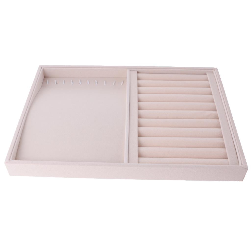 Simple Velvet Tray for Necklace Jewelry Display Holder Tray