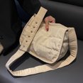 thumbnail image 4 of 8742 Bolso Hombro para Mujer Bolso Cruzado Con Correa Ajustable para El Hombro Algodón A Cuadros Bordado Acolchado (beige), 4 of 9