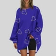 thumbnail image 2 of ICHUANYI Fall Shirts for Women, Womens Long Sleeve Crew Neck Plus Size Print Sweatshirts Oversized Pullover Tunic Tops Outwear Streetwear 2024, 2 of 5