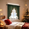 thumbnail image 4 of VOTRUDI 23.62×39.37in Plaid Christmas Tree Shape Swags Valance Curtains Light Filtering Snow Views Window Curtain With Tassel Fringe Farmhouses, 4 of 5