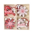 thumbnail image 2 of onlyliua Liquidación Juego de 12 Adornos Navideños de Madera Pintados con Forma de Ángel para Árbol de Navidad, Adornos Colgantes para Hacer Tu Mismo, 2 of 3