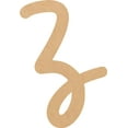thumbnail image 1 of MDF Letter (Z) Unpainted Wood Craft, 2'' Tall Paintable DIY, Script Bright Candy Font, 1 of 3