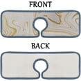 thumbnail image 2 of SKYSONIC Faucet Absorbent Mat 3 Pcs Marble Texture Kitchen Faucet Splash Catcher Washable Counter Drying Pads Behind Faucet for Kitchen Bathroom, 2 of 7