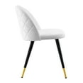 thumbnail image 4 of Modway Cordial 18" Velvet Dining Chairs in Matte Black/White (Set of 2), 4 of 8