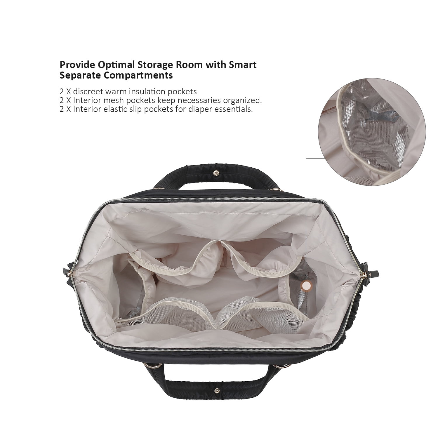 Sunyuer Diaper Tote Bags for Women, Lightweight Travel Work Hospital Maternity Weekender Bag, Crossbody Mommy Bag