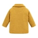 thumbnail image 2 of Gibobby Chamarra acolchada para niñasAbrigo largo para niñas pequeñas, chaqueta de lana de invierno para niños, prendas de vestir cálidas(Amarillo, 18-24 Meses), 2 of 5