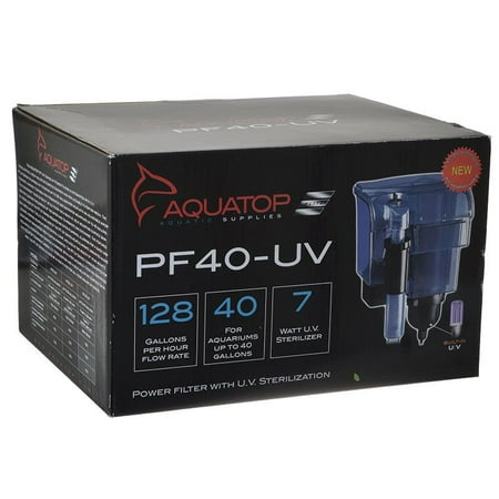 Aqua Top - Aquatop Aquatic Supplies-Hang On Filter With Uv Sterilizer 40 Gallon