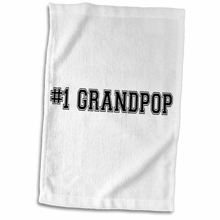 3dRose #1 Grandpop - Grandpa nickname - Number One Grandfather - Worlds greatest and best granddads - Towel, 15 by (Best Towels In The World)