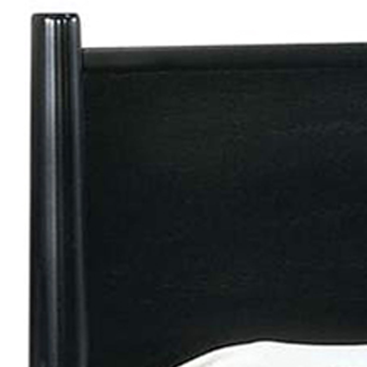 Wooden Eastern King Size Bed with Panel Headboard Black - Saltoro Sherpi