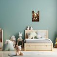thumbnail image 5 of ZHONGYUTONG Easter Canvas Wall Decor Vintage Bunny Picture Wall Art Cute Rabbit Art Prints for Nursery Kids Bedroom Framed (16.00" x 24.00"), 5 of 5