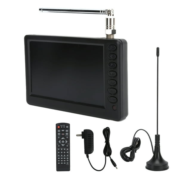 Televisión Digital Portátil TV Digital ATSC de 5 Pulgadas con Puerto USB Ranura para Tarjeta ANGGREK Negro