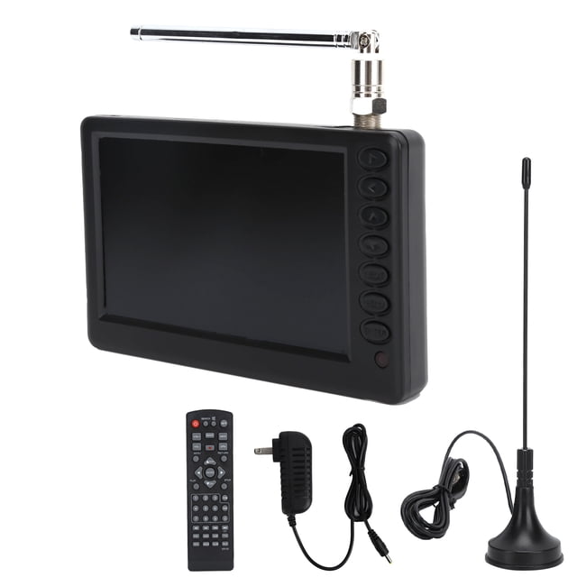 Televisión Digital Portátil TV Digital ATSC de 5 Pulgadas con Puerto USB Ranura para Tarjeta ANGGREK Negro