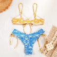 thumbnail image 4 of MKLEKYY Bas de Bikini Taille Haute Maillots de Bain pour Femmes Ensemble Bikini String Deux Pièces, 4 of 5