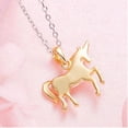 thumbnail image 4 of Small Unicorn Necklace Light Sparkle White Goldplated Anti-Tarnish Adorable Pendant Jewelry-470-SU, 4 of 4